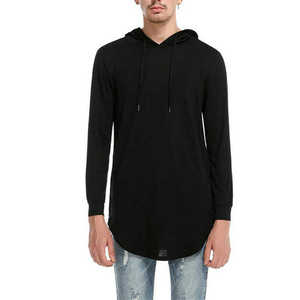 Sudadera con Capucha de Punto Larga y Holgada Bordada para Hombre, Otoño, 100% Algodón, Felpa, Ecológica, Transpirable, Antiencogimiento - Product Image 2