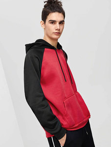 Vente en gros de sweats à capuche surdimensionnés pour hommes, 100% coton, bicolores, à séchage rapide, logo personnalisé, OEM, streetwear - Product Image 2