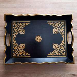 ถาดเสิร์ฟไม้ทำมือ ของตกแต่งบ้าน เป็นมิตรกับสิ่งแวดล้อม ดีไซน์ตามสั่ง รับผลิตแบบ OEM ODM สำหรับงานปาร์ตี้ - Product Image 1