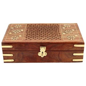 Boîtes à bijoux en bois de haute qualité avec serrures sécurisées Boîtes à bijoux en bois avec miroirs pour usage de vanité DE ARTISAN AURA - Product Image 5