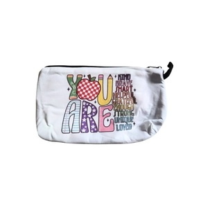 Trousse de toilette et de maquillage à fermeture éclair, motif 'You Are Words', pour l'appréciation des enseignants, idéale comme cadeau et pour l'école, 22x13.5cm - Product Image 1