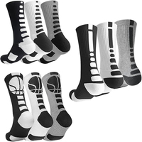 Chaussettes de sport mi-mollet rembourrées pour hommes, idéales pour le basketball et l'entraînement, en coton de qualité, antidérapantes, vente en gros