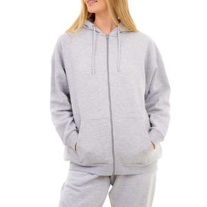 เสื้อฮู้ดดี้ผ้าคอตตอนหนา 500 กรัม คุณภาพสูงสำหรับผู้หญิง สกรีนโลโก้ได้ สไตล์ลำลอง สตรีทแวร์ เสื้อสวมหัว ปรับแต่งได้ เสื้อผ้าผู้หญิง - Product Image 1