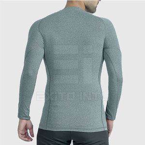 Camiseta Deportiva Ajustada para Hombre, Camiseta de Compresión Deportiva de Manga Larga, Transpirable, de Secado Rápido, para Gimnasio y Fitness - Product Image 3