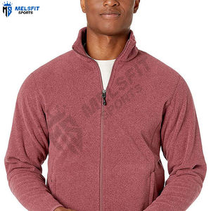 Chaqueta de Forro Polar para Hombre, Personalizada OEM, con Bloques de Color en la Parte Delantera, Cuello Alto, Resistente al Viento, Ecológica, Transpirable, para Invierno - Product Image 4