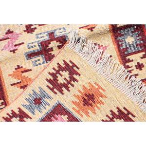 พรมตุรกีขนาด 1.9x3.8 ฟุต พรมวินเทจขนาดเล็ก พรมขนสัตว์ลายจุดสีแดงเบจ - Product Image 4