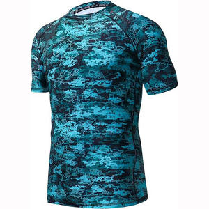 เสื้อรัดกล้ามเนื้อ MMA สำหรับผู้ชาย พิมพ์ลายโลโก้สีตามสั่งด้วยเทคนิค Sublimation คุณภาพสูง ขายส่ง แขนสั้น - Product Image 4