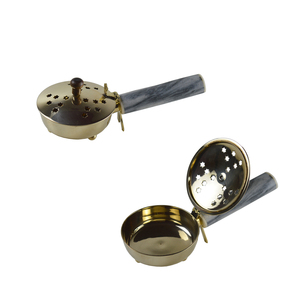 Wood Handle <b>Incense</b> <b>Burner</b> Polished Finishing Design Brass Metal <b>Incense</b> <b>Holder</b> Best for Home Decorative Design - Product Image 5