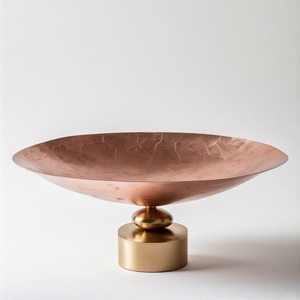 Bol de service à plateau royal en velours de forme ronde personnalisée pour la décoration de service de mariage d'hôtel à la maison - Product Image 6