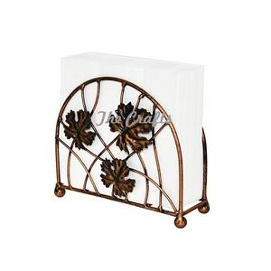 Boîte à serviettes en acier inoxydable et en bois avec porte-papier de soie de qualité supérieure pour accessoires de table - Product Image 6