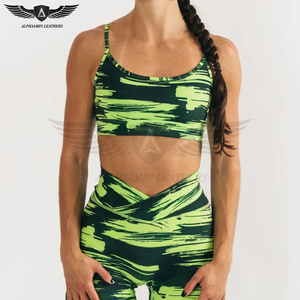 Vêtements de yoga imprimés par sublimation, soutien-gorge de sport personnalisé pour la remise en forme, le fitness et la salle de sport, soutien-gorge de sport respirant sans dos pour femmes, soutien-gorge de sport uni - Product Image 1