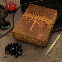 Diario de Viaje Retro Hecho a Mano, Exclusivo, con Grabado de Árbol de la Vida, Cuaderno de Cuero Estilo Vintage, Libro de Bocetos de Tapa Blanda, Regalo, Acuarela