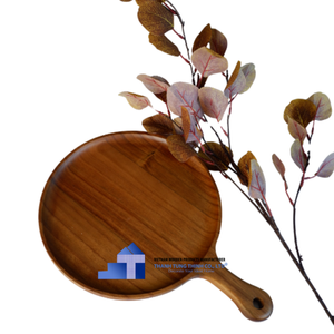 Producto popular Bandeja de madera sostenible Bandeja de servicio de madera para utensilios de cocina de una fábrica de Vietnam para venta al por mayor - Product Image 1