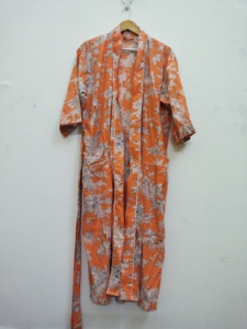 Robe Kimono en coton imprimé floral pour femme Peignoir léger doux et confortable ou couverture de plage et spa ou cadeau de vacances - Product Image 3