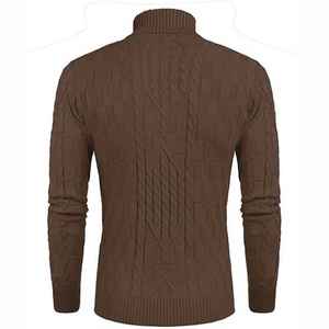 Haute qualité homme à manches longues Polyester pull décontracté col rond hiver chaud hommes tricots Polyester pull - Product Image 2