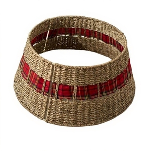 Sisu 2025 Collar de Árbol de Navidad Tejido a Mano, Falda de Árbol de Navidad de Pasto Marino, Decoración Navideña, Decoración Navideña de Pasto Marino - Product Image 5