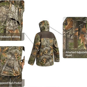 Vestes de randonnée imperméables pour hommes, vêtements de chasse coupe-vent thermiques, polaire, coupe-vent, veste softshell d'hiver pour la chasse - Product Image 4