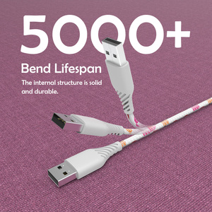 Cao cấp PVC Áo khoác cho USB C Cáp dữ liệu tương thích với iOS thiết bị <span class=keywords><strong>iPhones</strong></span> điện thoại di động ngân hàng điện xe ô tô - Product Image 6