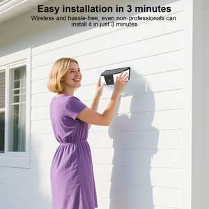 Caméra de sécurité solaire sans fil pour extérieur avec vision nocturne, détection de mouvement, audio bidirectionnel et sirène, format de compression vidéo H.264 - Product Image 5