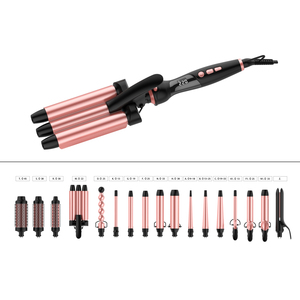 NB WIDE LED-Display Multifunktions-Lockenstab-Set Elektrischer PTC-Heizer Kunststoffmaterial Lockenstab-Set - Product Image 1