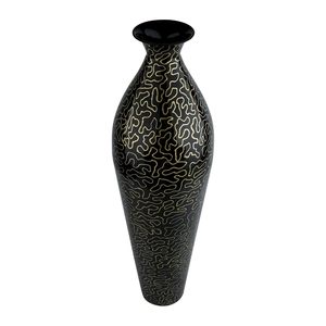 Black Handcrafted Flower <b>Vase</b> a Beautiful Fusion of Artistry and Texture for Elegant Floral Arrangements - Product Image 3
