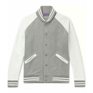 Veste de style universitaire avec logo personnalisé, option de logo sur le devant, faible MOQ, vêtements de mode d'extérieur pour hommes - Product Image 2