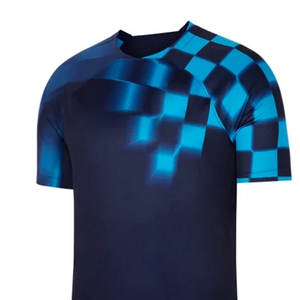 Maillot de football 100% polyester respirant léger à col rond et manches courtes - Product Image 3