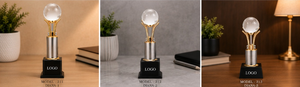 Crystal <b>Trophy</b> Model 311 Diana 1 Laser Engraved Logo Base Glass Crystal Promotional Award - Product Image 5