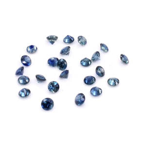 Natural <b>Blue</b> Sapphire Loose Gemstone Untreated 2mm & 2.5mm Brilliant & Oval Cut Calibrated Rounds From <b>Opal</b> & Aquamarine - Product Image 2