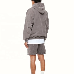 Sweat-shirt à capuche personnalisé de haute qualité Sportish Impex, vintage, double fermeture éclair, épaules tombantes, délavage acide, pour homme - Product Image 6