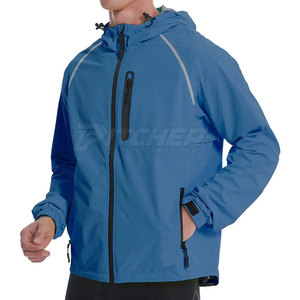 Veste coupe-vent à capuche zippée pour homme, mode décontractée, légère, écologique, veste d'hiver avec options personnalisables - Product Image 2