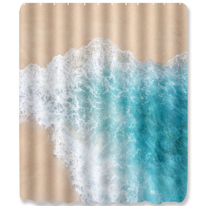 Custom Printed Waterproof Shower Shower <b>Curtain</b> for Bathroom Waterproof Polyester <b>with</b> <b>Hooks</b> - Product Image 5