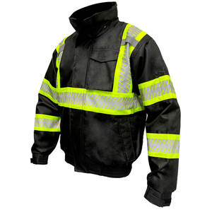 Custom Logo Printed <b>Hi</b> <b>Vis</b> Reflective Construction Safety <b>Jacket</b> Winter Workwear <b>Jacket</b> with Reflective Safety Features <b>jacket</b> - Product Image 3