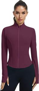 Lightweight Slim Fit Women <b>Long</b> <b>Sleeve</b> Full Zip up Sports Yoga <b>Tops</b> <b>Gym</b> Workout Running Track Yoga Jackets - Product Image 2