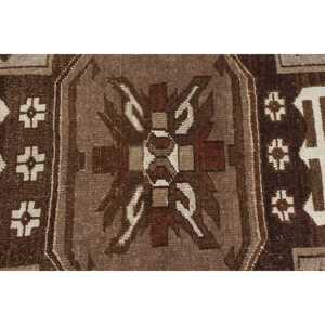 พรมตุรกีโบราณ ขนาดใหญ่ 6.6x9.9 ฟุต พรมขนสัตว์สีน้ำตาลขาวสไตล์ตะวันตกเฉียงใต้ - Product Image 5