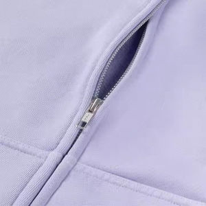 Sudadera con Capucha y Cremallera para Hombre, 100% Algodón, Impermeable, Tejida, con Logotipo Personalizado, Color Sólido, Fabricante OEM ODM - Product Image 6
