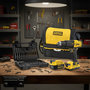 Stanley 18V FatMax V20 Impact Drill Driver with <b>Batteries</b> and <b>Charger</b> Power Screw Drivers - Product Image 3