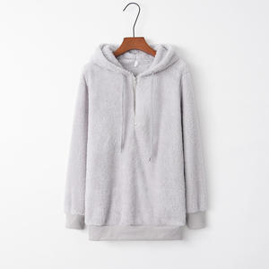 เสื้อมีฮู้ดผ้าฟลีซขนแกะหนาแบบถักสำหรับผู้ชายสินค้าใหม่ออกแบบได้ตามที่ต้องการ - Product Image 4