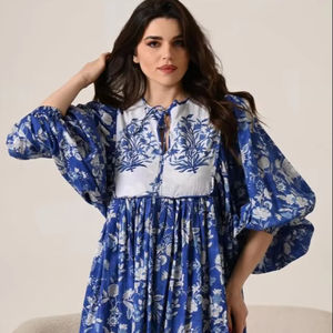 Long Embroidered Ethnic Natural Ukrainian Folk <b>Dress</b> Natural Linen Bohemian Style <b>Summer</b> <b>Dress</b> with Tassel Unique Decoration - Product Image 1