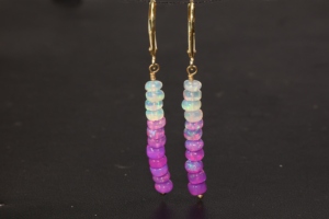 Pendiente colgante de plata de ley 925, cuentas de ópalo púrpura, joyería de piedra natal chapada en oro amarillo, regalo de boda de cumpleaños para mujer - Product Image 3