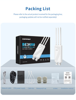 Routeur point d'accès extérieur COMFAST CF-EW87 OpenWRT double bande BE 3600 WiFi 7, nouveau routeur WiFi Gigabit 300 Mbps à trois antennes