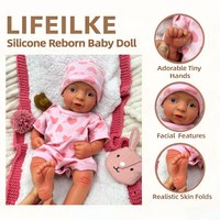 Poupée Reborn en Silicone Corps Entier de 17 Pouces, Fille, Personnalisable, Design Exquis et Adorable, Toucher Doux, Vente en Gros, Muneca Bebé Reborn