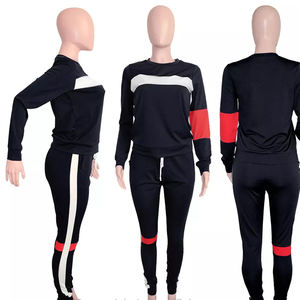 Ensemble de survêtement écologique solide à la mode pour femmes couleurs et logo personnalisés haute qualité 100% coton formation vêtements actifs - Product Image 3