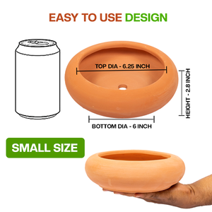 Uniquely Designed <b>Terracotta</b> Bowl-Shaped <b>Planter</b> Container Unique <b>Pot</b> Tray Design - Product Image 3