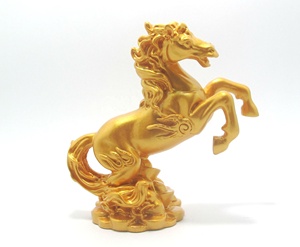 Estatuas de caballo dorado hechas a mano de alta calidad al por mayor para decoración del hogar y regalos - Product Image 3