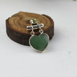 Pendentif en argent sterling 925 style bohème avec pierre précieuse onyx vert, bijoux faits à la main, pendentif en argent pour femme, cadeau de mariage pour elle - Product Image 3