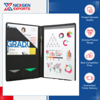Porte-documents classique en similicuir souple Nexgen Exports, très bien noté, avec fermeture éclair, 12 pouces, couleur/logo personnalisable, unisexe, pour affaires