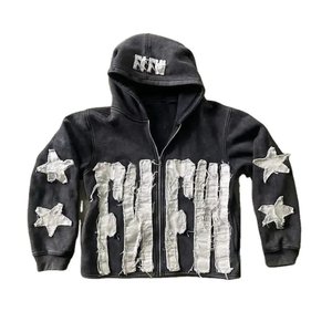 Nueva llegada Streetwear manga larga Puff impresión Sudadera con capucha hecha de fábrica Slim Fit hombres Puff impresión Sudadera con capucha para la venta en línea - Product Image 1