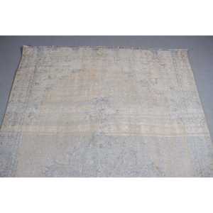 Alfombra Turca Grande de 5.2x8.1 pies, Alfombra Floral Gris Vintage - Product Image 5