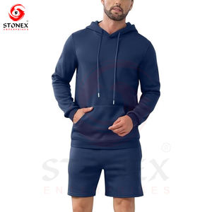 Streetwear personnalisé ensemble short pour hommes vêtements de sport d'été en coton survêtement de gymnastique et short 2 pièces survêtement hommes ensemble de t-shirt - Product Image 4